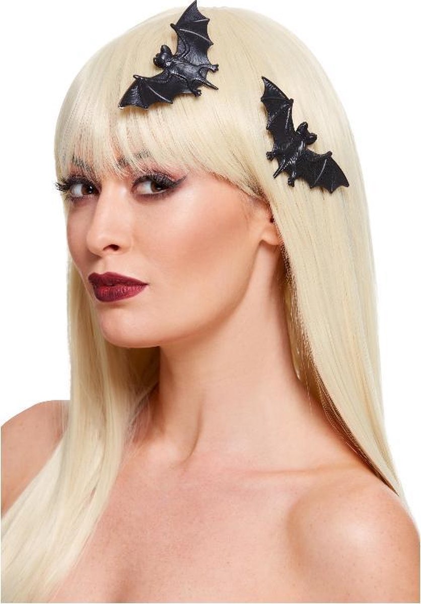 SMIFFYS - 2 vleermuis haarclips voor volwassenen - Accessoires > Haar accessoire